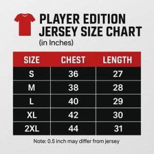 argentina home player edition jersey size chart